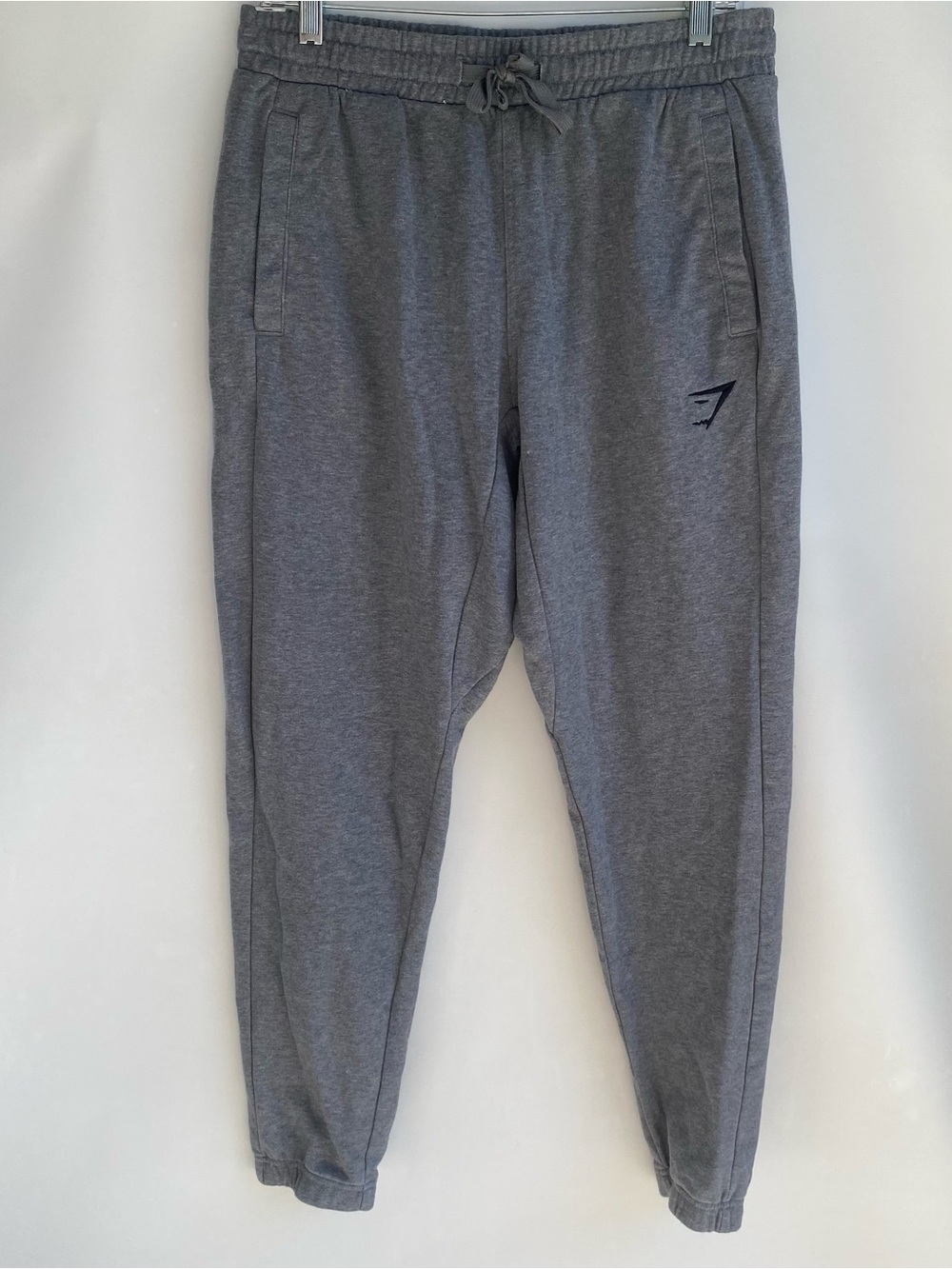 Mens Gymshark heathered grey joggers sweatpants athletic athleisure sporty M
